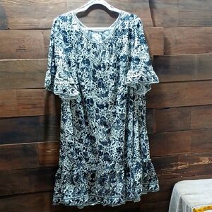 Floral Print Ruffle Dress